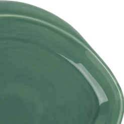 Fabrique de Styles Plats Et Saladiers>Plat rond creux 23.5x22cm en faience - poisson Vert d'eau