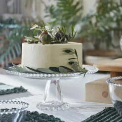 Fabrique de Styles Plats Et Saladiers>Plat sur pied en verre - perloa Transparent