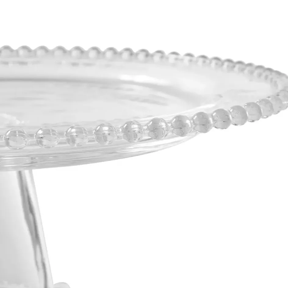 Fabrique de Styles Plats Et Saladiers>Plat sur pied en verre - perloa Transparent