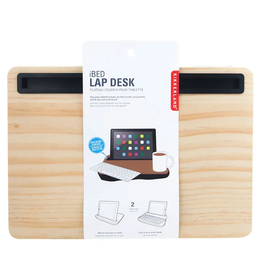 Fabrique de Styles Petits Objets Déco>Plateau coussin pour tablette en bois Naturel, Noir