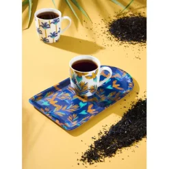 Fabrique de Styles Plateaux>Plateau en fer 17x30cm - Mocoa Indigo