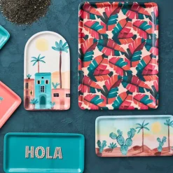 Fabrique de Styles Plateaux>Plateau en fer 15x30cm - Patchuca Multicolore