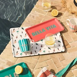 Fabrique de Styles Plateaux>Plateau en fer 15x30cm - Palma Orange