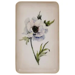 Fabrique de Styles Plateaux>Plateau en fer 15x25.5cm - Anémone Parme