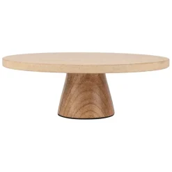 Fabrique de Styles Plateaux>Plateau en marbre et manguier 30x30xh10cm - Organic Beige