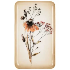 Fabrique de Styles Plateaux>Plateau fleur en fer 15x25.5cm - Floral Multicolore
