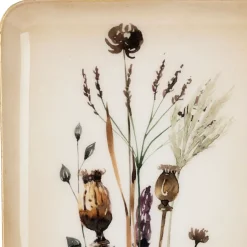 Fabrique de Styles Plateaux>Plateau fleur en fer 15.5x30.5cm - Floral Multicolore