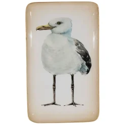 Fabrique de Styles Plateaux>Plateau mouette en fert 16x26cm Blanc