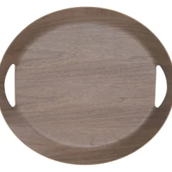 Fabrique de Styles Plateaux>Plateau oval 46x41xh4cm Brun