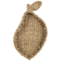 Fabrique de Styles Plateaux>Plateau poire en jonc de mer 22x38cm - Les Fruits Naturel