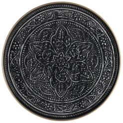 Fabrique de Styles Plateaux>Plateau rond en fer d36cm - Arabise Anthracite