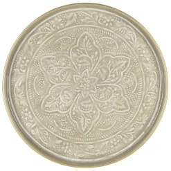 Fabrique de Styles Plateaux>Plateau rond en fer d36cm - Arabise Grège