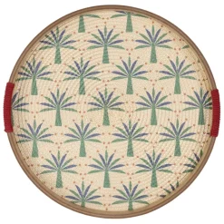 Fabrique de Styles Plateaux>Plateau rond en panneau de bois d35cm - Mocoa Multicolore