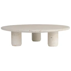 Fabrique de Styles Plateaux>Plateau sur pied en ciment écru moucheté d30cm - Organic Ecru