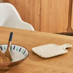 Fabrique de Styles Plateaux>Plateau tapas en grès 28x18cm - Aurore Beige