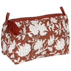 Fabrique de Styles Pochettes Et Housses>Pochette en coton matelassé et doublure imperméable - Flaura Terracotta