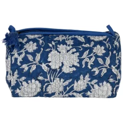 Fabrique de Styles Pochettes Et Housses>Pochette en coton matelassé et doublure imperméable - Flaura Indigo