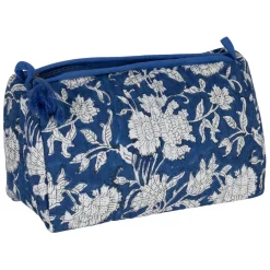 Fabrique de Styles Pochettes Et Housses>Pochette en coton matelassé et doublure imperméable - Flaura Indigo