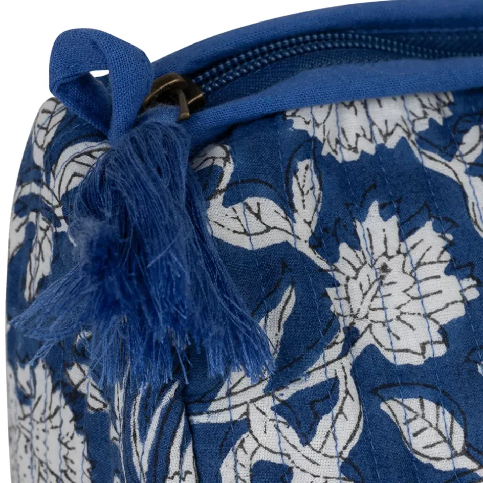 Fabrique de Styles Pochettes Et Housses>Pochette en coton matelassé et doublure imperméable - Flaura Indigo