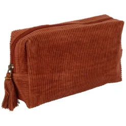 Fabrique de Styles Pochettes Et Housses>Pochette en velours côtelé et coton - Manarola Terracotta