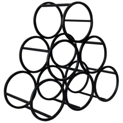 Fabrique de Styles Accessoires Vin Et Cocktails>Porte 6 bouteilles en fer 31xh28cm - Campagne Noir