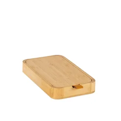 Fabrique de Styles Bijoux Fantaisie>Porte bijoux en bambou avec miroir 24x14xh14cm Naturel