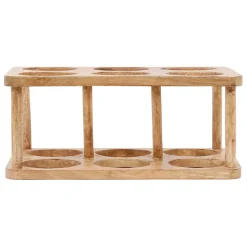 Fabrique de Styles Accessoires Vin Et Cocktails>Porte bouteille 6 socles en manguier - Grand Office Brun