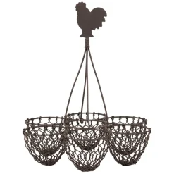 Fabrique de Styles Ustensibles De Cuisine>Porte oeufs en fer brun - Campagne Naturel