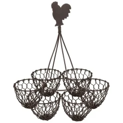 Fabrique de Styles Ustensibles De Cuisine>Porte oeufs en fer brun - Campagne Naturel