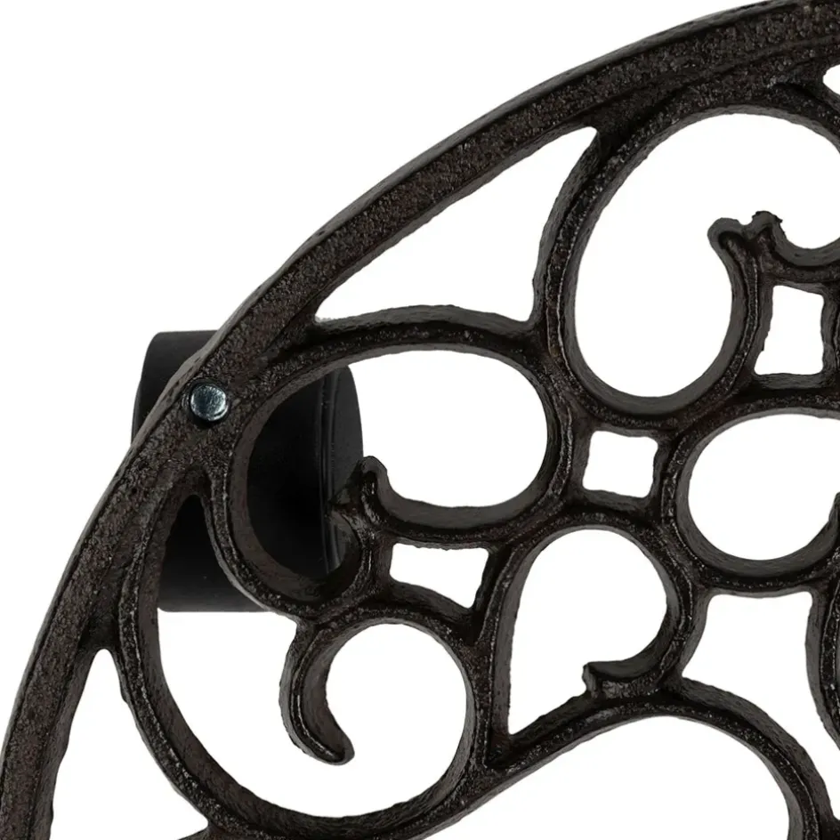 Fabrique de Styles Cache-pots Et Supports>Porte plante 4 roues en fonte d31.5cm - Rhodonea Brun