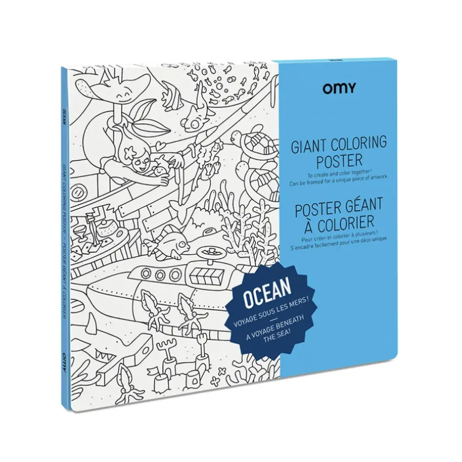 Fabrique de Styles Jouets>Poster à colorier 70x100cm - ocean Noir