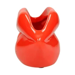 Fabrique de Styles Cache-pots Et Supports>Pot lèvre en polyrésine h12.5cm Rouge