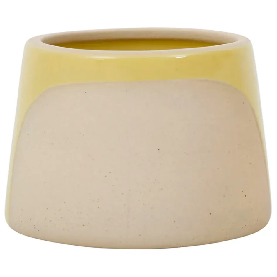 Fabrique de Styles Pots Et Bocaux>Pot oiseau avec couvercle en grès - Calao Jaune