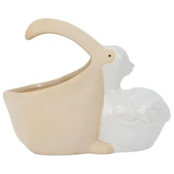 Fabrique de Styles Pots Et Bocaux>Pot pélican en grès - Pélican Blanc