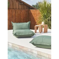 Fabrique de Styles Chaises, Fauteuils|Jardin>Pouf d'extérieur en tissu 95x95cm - Sola Vert