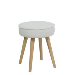 Fabrique de Styles Poufs Et Tabourets>Pouf en tissu bouclette - Popy Ecru