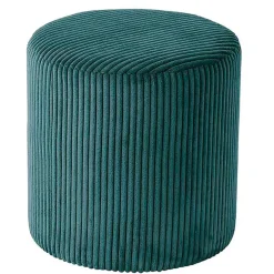Fabrique de Styles Poufs Et Tabourets>Pouf en tissu côtelé - Snaw Petrole