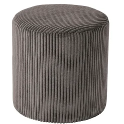 Fabrique de Styles Poufs Et Tabourets>Pouf en tissu velours côtelé - Snaw Gris