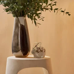 Fabrique de Styles Petits Objets Déco>Presse papier lapin en verre blanc et doré - Garenne Blanc, Doré