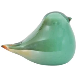 Fabrique de Styles Petits Objets Déco>Presse papier moineau en verre - Serin Menthe