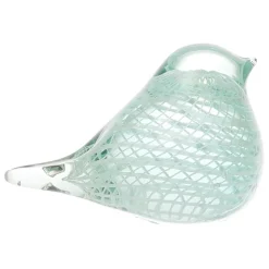 Fabrique de Styles Petits Objets Déco>Presse-papier moineau serin en verre Vert d'eau