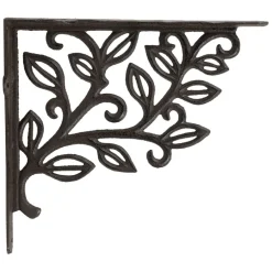 Fabrique de Styles Étagères Murales>Équerre en fonte laurier 25x23cm Brun