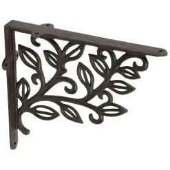 Fabrique de Styles Étagères Murales>Équerre en fonte laurier 25x23cm Brun