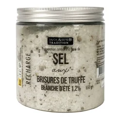 Fabrique de Styles Condiments Et Épices>Recharge de sel à la brisure de truffe blanche d'été 1.2% Blanc, Noir