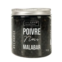 Fabrique de Styles Condiments Et Épices>Recharge pour poivrier 130gr de poivre des Indes Noir