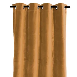 Fabrique de Styles Rideaux Et Voilages>Rideau delhi en velours 135x300cm Tabac