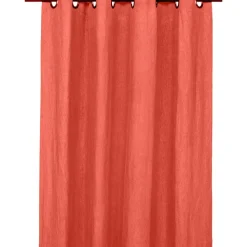 Fabrique de Styles Rideaux Et Voilages>Rideaux en lin et coton avec œillets 130x280cm - Figari Bois de Rose