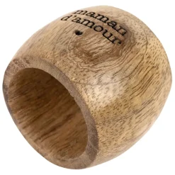 Fabrique de Styles Serviettes De Table>Rond de serviette maman en manguier - Famille Naturel