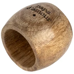 Fabrique de Styles Serviettes De Table>Rond de serviette papa en manguier - Famille Naturel