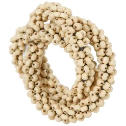 Fabrique de Styles Serviettes De Table>Rond serviette billes d4cm fer+bois Naturel